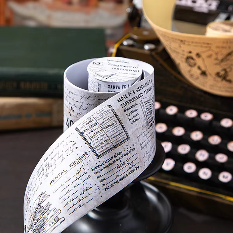 Mr. Paper Retro-Text-Symbolband Navigator mit Manuskriptfragmenten für deine Dekoration, 1 Rolle - Bild 5