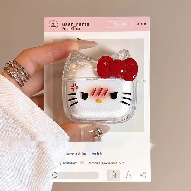 Sanrio KT Cat Schutzhülle für AirPods 3 und AirPods Pro 2 der 4. Generation kompatibel mit Bluetooth-Kopfhörern - Bild 1