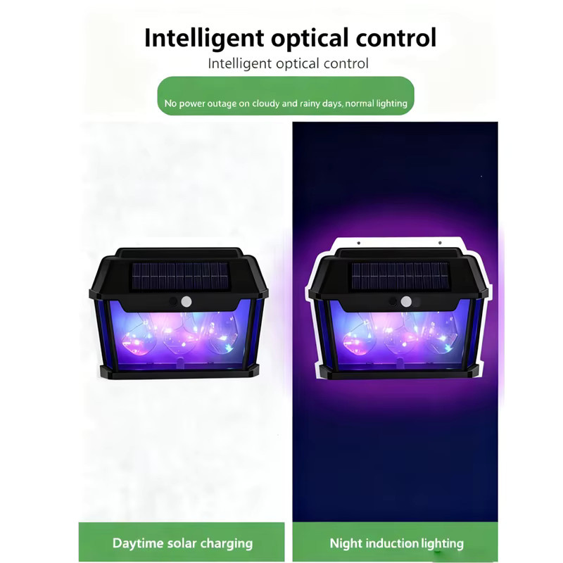 TLEDMP Solar LED Outdoor Wandleuchte mit Bewegungsmelder IP65 Wasserdicht für Garten und Veranda - Bild 2