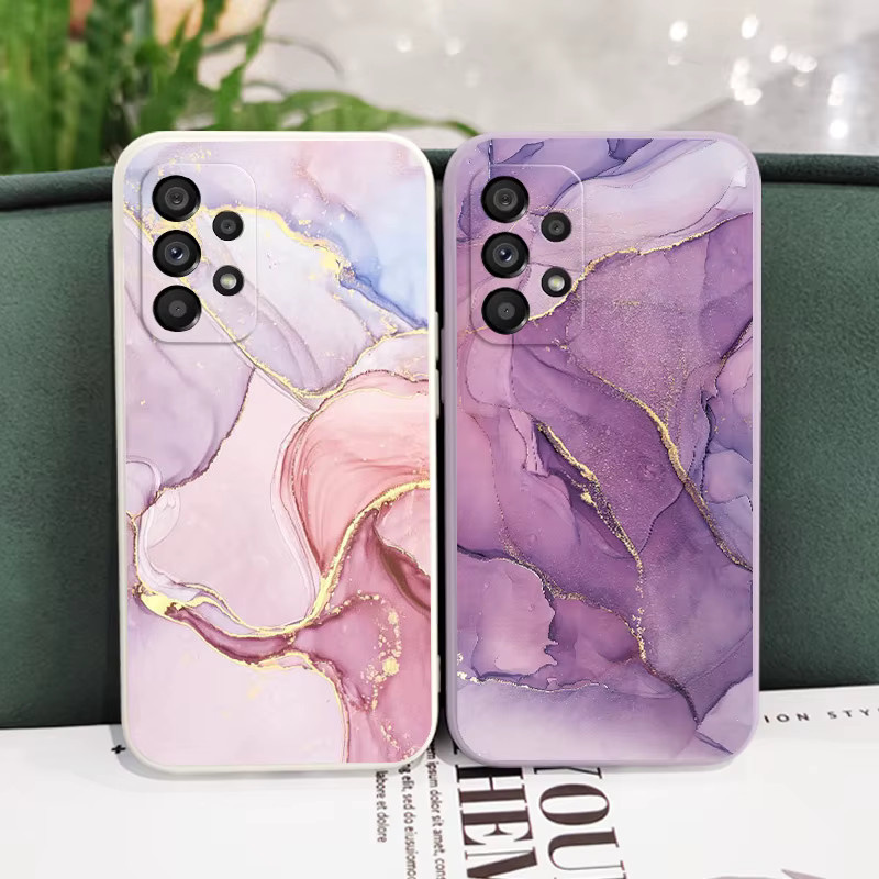 Gold Marmor Handyhülle für Samsung Galaxy A73 A53 A33 A23 A13 A72 A52 A52S A32 A22 A12 A71 A51 A31 4G 5G Cover - Bild 2