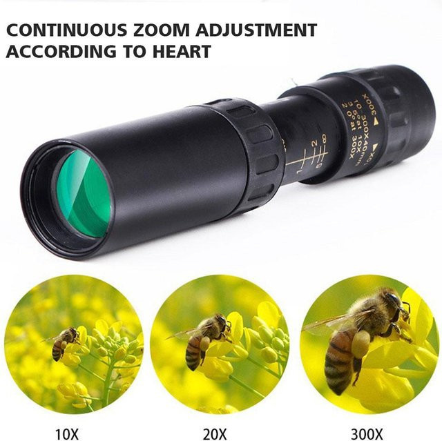 Tragbares Teleskop mit Super Zoom und hochauflösender Optik in Schwarz für Fotografie und Jagd - Bild 1