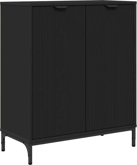 vidaXL Sideboard modern Schwarz aus Holzwerkstoff B/T/H: 69,5 x 33 x 82 cm - Bild 1