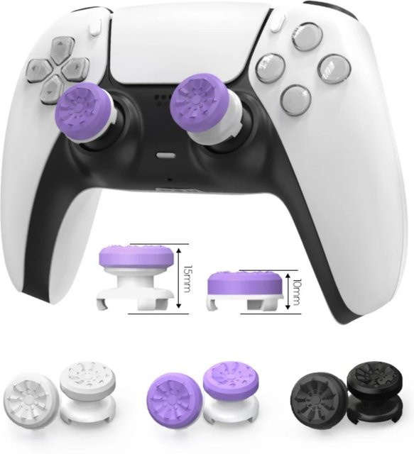 Freek Galaxy Thumb Grip Caps High-Rise Analog Stick Grips für PS4 PS5 und Xbox One Xbox Series S/X Controller in Schwarz - Bild 1