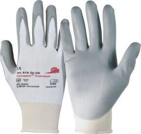 Honeywell Camapur Comfort Schutzhandschuh XL, weiß/grau, PU-beschichtet - Bild 1