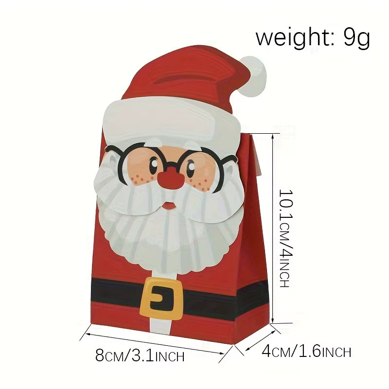 Set aus Weihnachts-Süßigkeitsboxen in 4 verschiedenen Stilen, bunte Snackboxen aus Papier für deine Weihnachtsparty und als Partydekoration - Bild 5