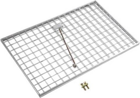 Hager Bodenrost ZAY90266 aus Stahl in Silber, Breite: 59 cm, Höhe: 4,5 cm - Bild 1