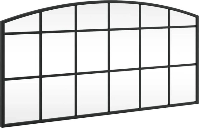 vidaXL Wandspiegel Schwarz aus Metall und Glas, Rechteckig, Breite: 80 cm, Höhe: 40 cm - Bild 1