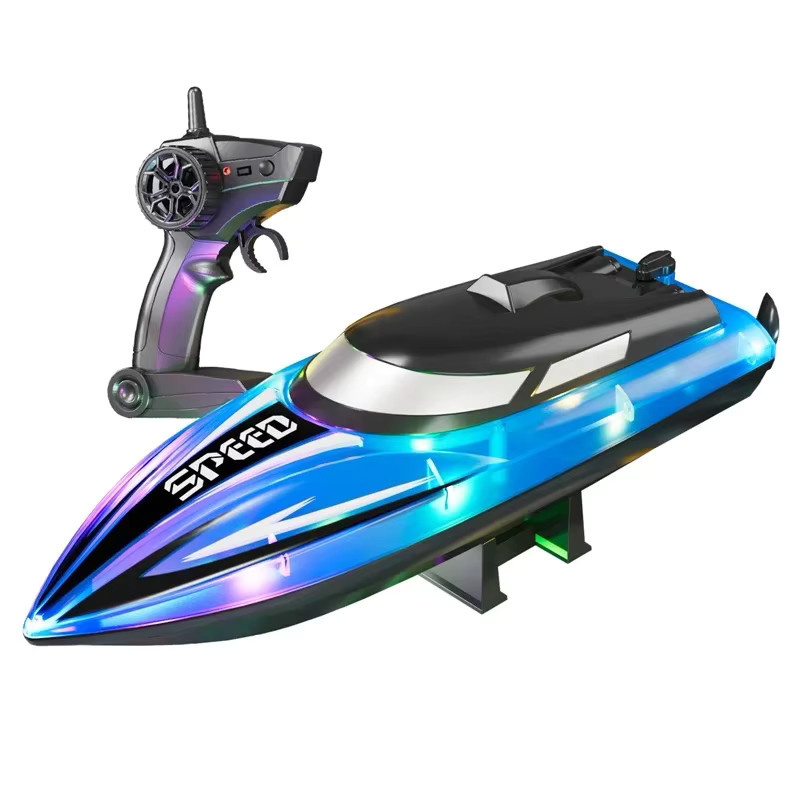 CONUSEA RC-Boot, ferngesteuertes Rennboot, mit LED-Lichtern, wasserdicht - Bild 5