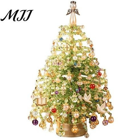 JoyHive DIY Perlen-Weihnachtsbaum-Set mit LED-Lichtern und Engelsfiguren in Bunt / Mehrfarbig für Erwachsene - Bild 1