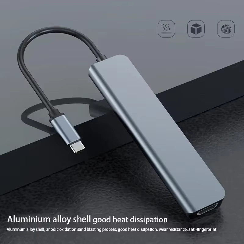Ninth World 7-in-1 USB-C-Hub Multi-Geräte-Dock mit PD-Aufladung für Laptops und MacBooks - Bild 3