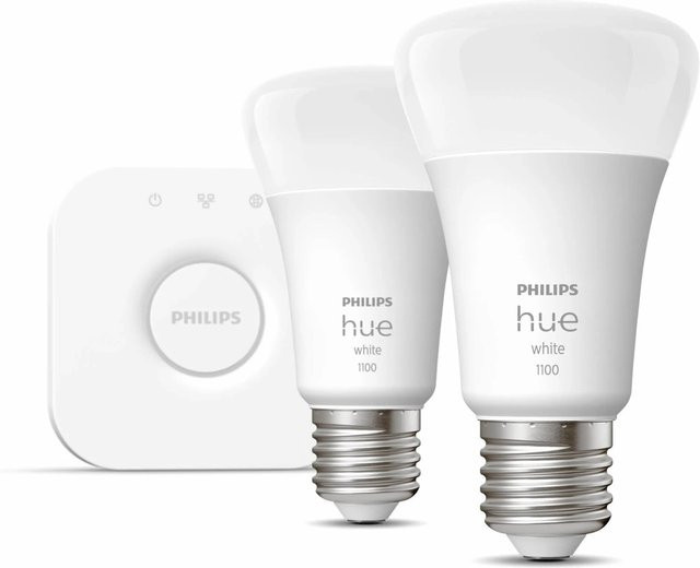 Philips Hue LED-Leuchtmittel E27 White 2er-Starter-Set - Bild 1