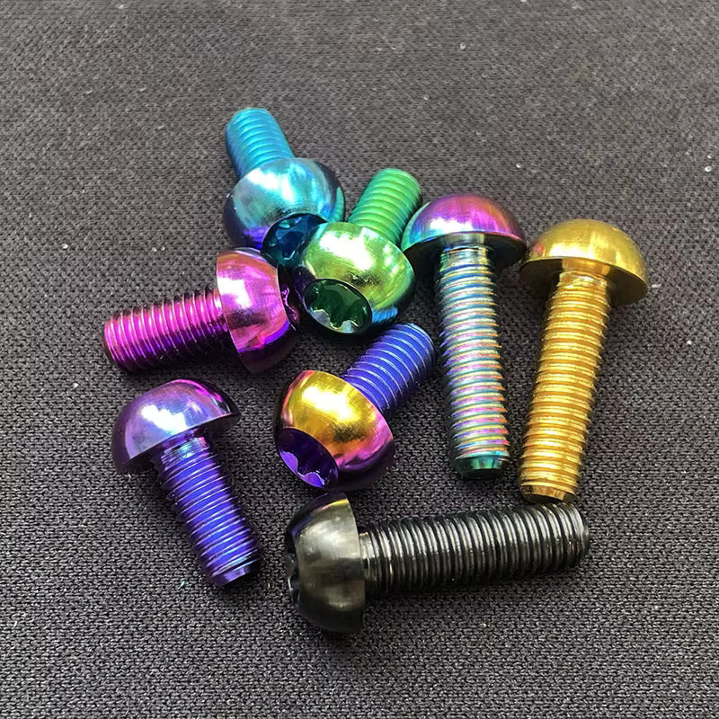 Ti-meda Tech 4er Set Titanschrauben M5 x 12 mm für MTB-Fahrrad Flaschenhalter in Multicolour - Bild 2