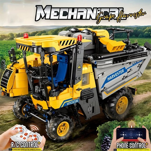 AMAZINGBLOKS Traubenerntemaschine, Bausteine, RC Auto, 2208 Teile - Bild 1