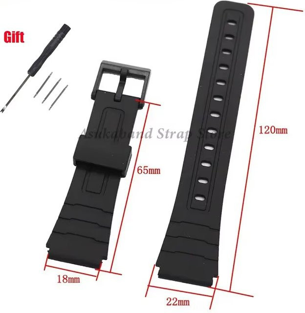 Uhrenarmband Silikon, Schwarz, Unisex - Bild 1