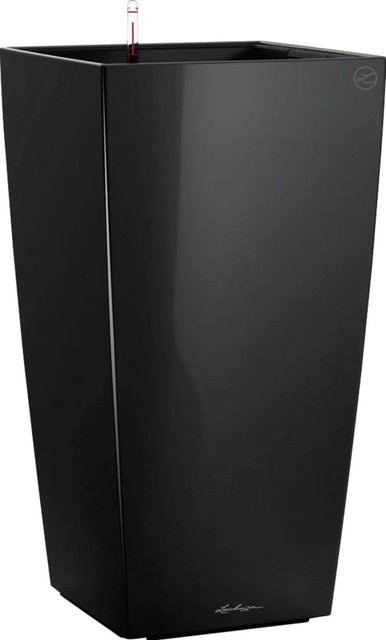 Lechuza Pflanzgefäß Cubico Premium Säulengefäß Schwarz hochglanz B/T/H: 22 x 22 x 22 cm - Bild 1