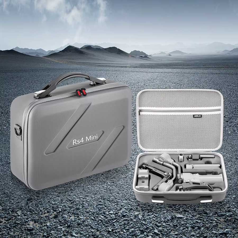 DJI RS4 Mini Tragetasche aus PU in Grau – Spritzwassergeschützte und kratzfeste Reisebox als Schutzhülle für deinen Stabilisator - Bild 2