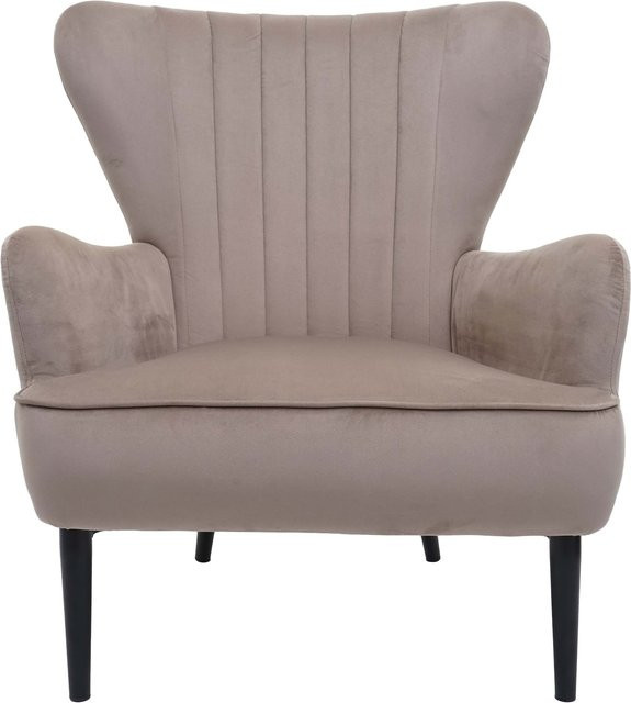 Lounge-Sessel MCW-K37 Polstersessel aus Samt in Taupe - Bild 1