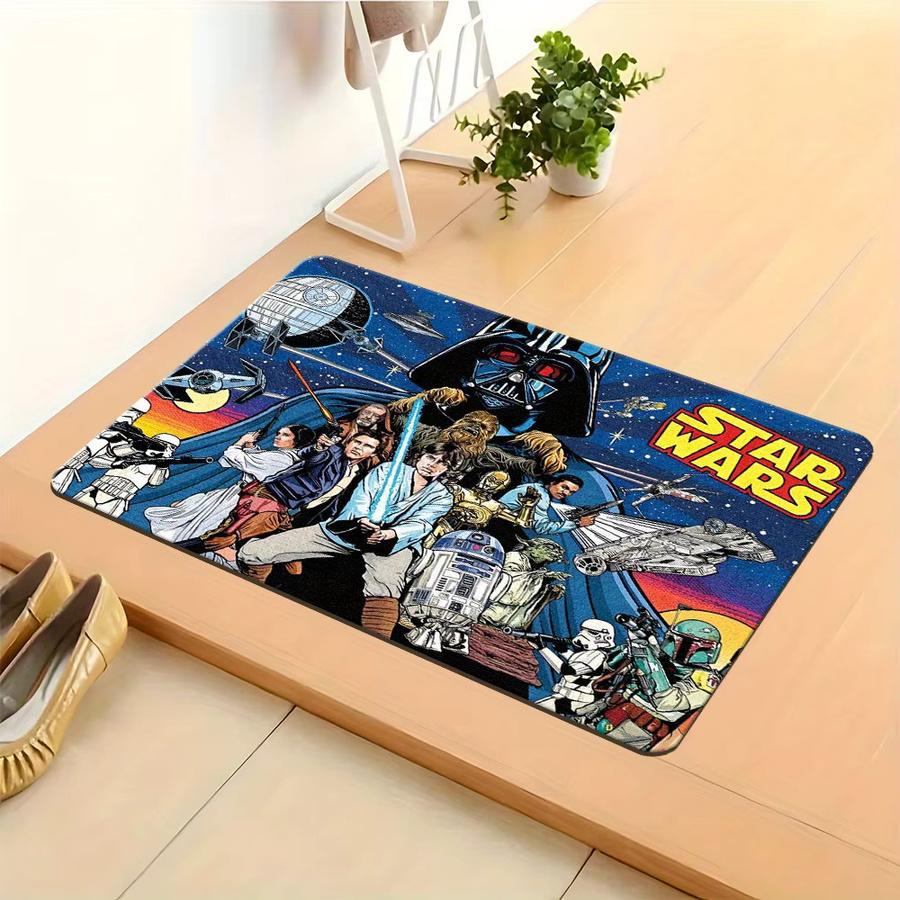 Star Wars rutschfeste Fußmatte von Beast Kingdom aus Polyester mit ikonischen Charakteren und Raumschiffen, B/T: 60 x 40 cm, Mehrfarbig - Bild 5
