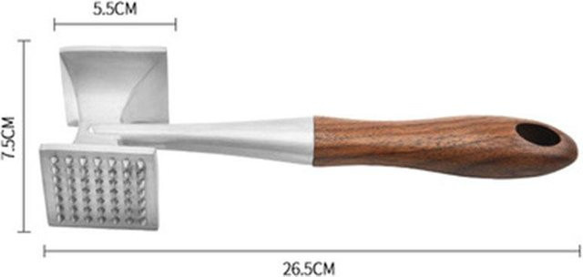 SEEQS Fleischhammer aus 304 Edelstahl doppelseitig in Grau - Bild 1