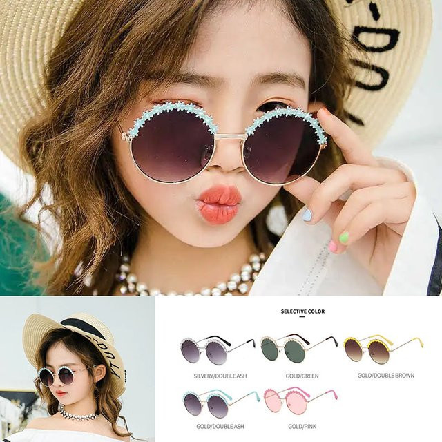 ZUXUB Sonnenbrille Kinder, rund, Metall, Vollrand - Bild 1