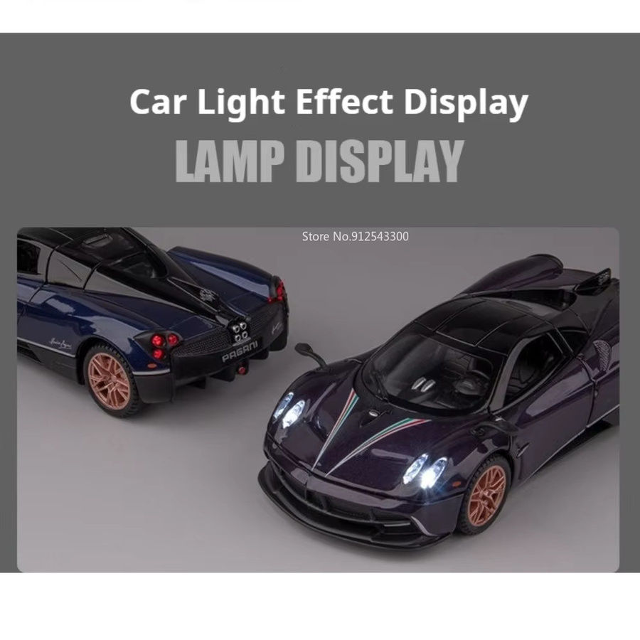RMZ city Huayra Dinastia Huayra BC Automodell, 1:32, mit Licht und Sound, mit öffnenden Türen, Rückziehfunktion, Gummireifen - Bild 4