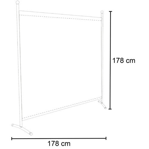Sichtschutz Paravent von ANGERER FREIZEITMÖBEL aus Stahl und Polycarbonat in Rot, Höhe: 178 cm, Breite: 178 cm - Bild 2