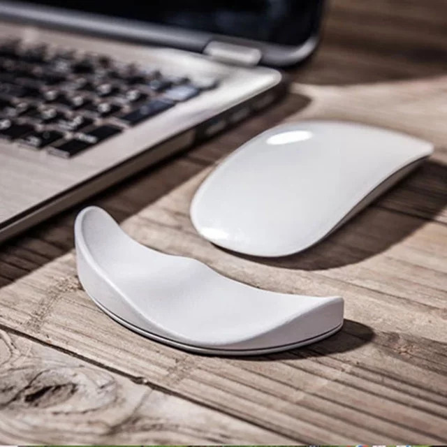 Maus-Handgelenkauflage aus Silikon in Grau mit weicher Polsterung für Büro, Computer und Gaming - Bild 1