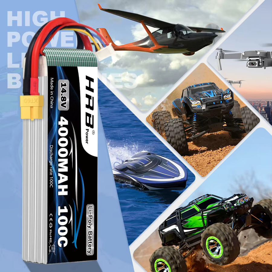HRB 4S Lipo Batterie, 14,8V 4000mah 100C, mit XT60 Stecker, Zubehör - Bild 2