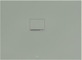 Villeroy & Boch Duschwanne Squaro Infinity aus Mineralguss, Eck-Einbau links, Grau, B/T/H: 110 x 80 x 4 cm - Bild 1