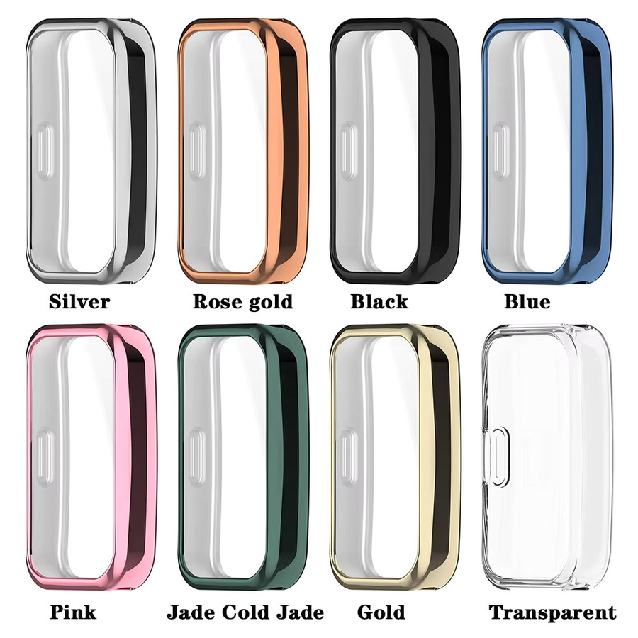 Huawei Band 8 Displayschutzhülle aus weichem TPU mit Stoßstangen-Funktion, transparent - Bild 2