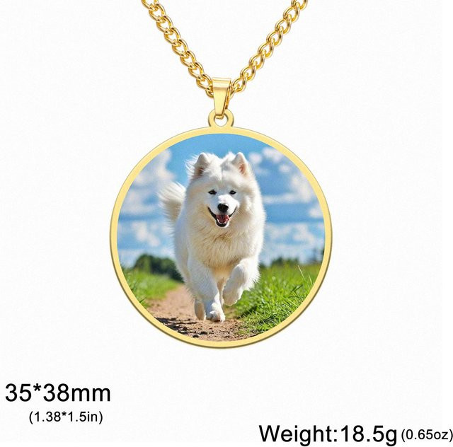 YULIN Anhänger Halskette Edelstahl, Gold, 60cm, Unisex - Bild 1