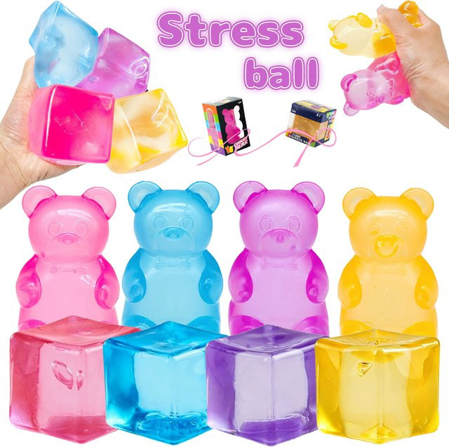 Schylling Nee doh Nice Cube, Sensorischer Fidget-Würfel, 8-teiliges Set - Bild 1