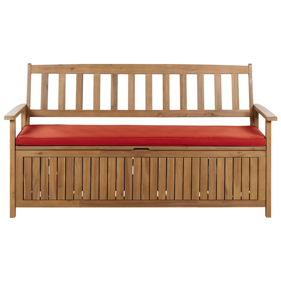 Beliani Gartenbank aus Akazienholz in Braun, B/T/H: 160 x 60 x 91 cm - Bild 2