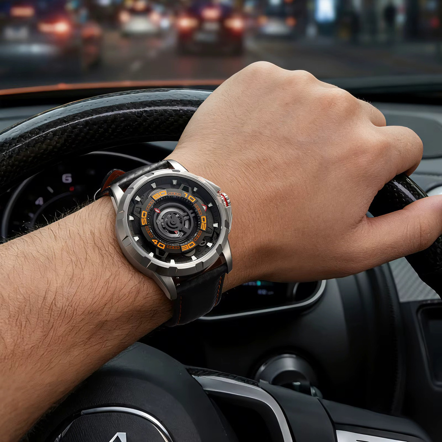 BERNY Armbanduhr Automatik, Edelstahl, Saphirglas, Schwarz, Herren - Bild 4