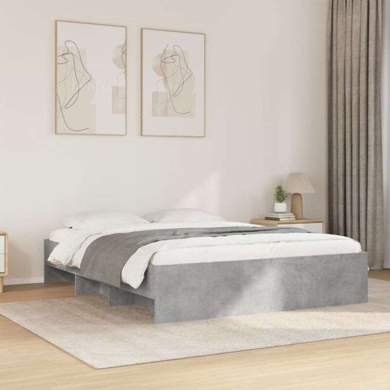 Modernes Funktionsbett Vidaxl aus Holzwerkstoff in Grau, B/T/H: 150 x 200 cm - Bild 1