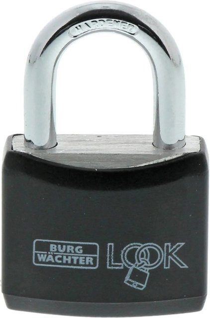 Burg Wächter Zylinder-Vorhangschloss Look 402 30 in Alu und Schwarz - Bild 1
