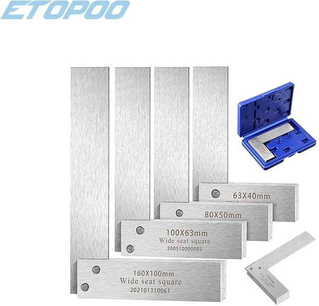 ETOPOO L-förmiges Winkellineal aus Kohlenstoffstahl in Silber für Holzbearbeitung und Maschinenbau - Bild 1