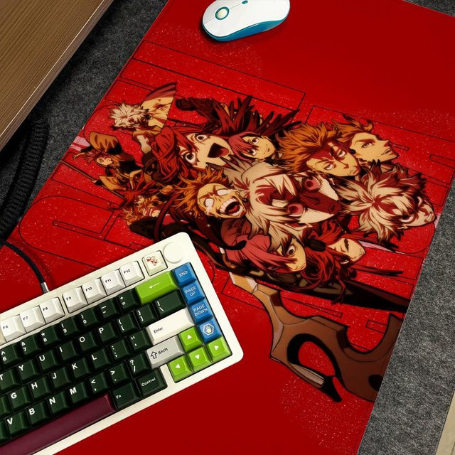 Anime G-Gachiakuta XXL Mauspad rutschfeste Schreibtischunterlage in Schwarz und Rot, B/T: 90 x 40 cm - Bild 1