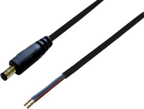 BKL Electronic DC-Hohlstecker DC-Steckverbinder mit Aderendhülsen, Schwarz, 5,5 mm x 2,1 mm, 0,75 m - Bild 1