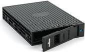Fantec MR-25 Wechselrahmen für 2.5 Zoll SATA und SAS HDD oder SSD in 3.5 Zoll Einschub, Schwarz - Bild 1