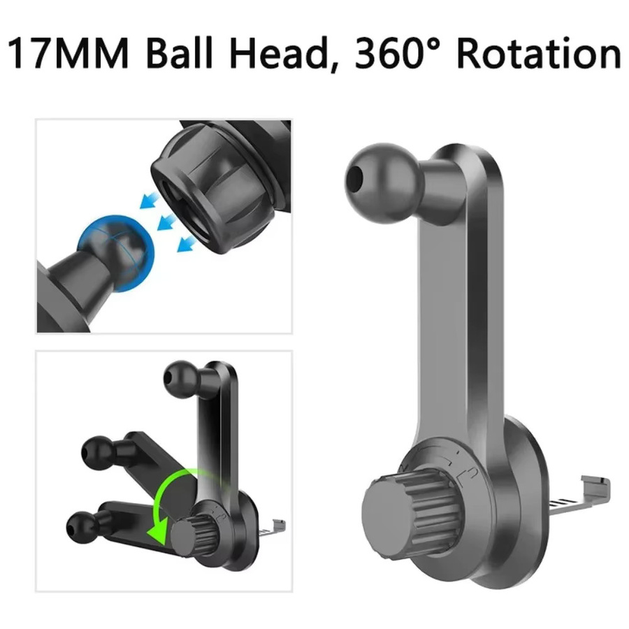 Ersatz-Kugelkopf-Basis mit 17mm Clip für magnetische Auto-Handyhalterungen, Schwarz - Bild 5