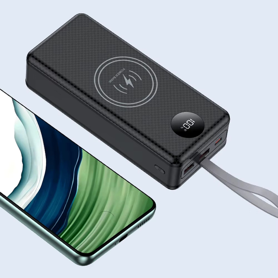 YiFanHeRong P16 DIY Powerbank Gehäuse für 16x 18650 Akkus mit Dual USB Typ C und kabellosem Laden, Weiß - Bild 2