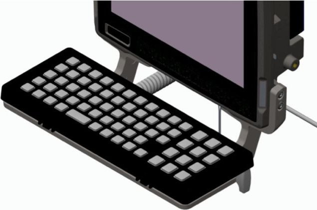 Zebra Tastaturhalterung in Schwarz mit kippbaren Armen für VC80 (KT-KYBDTRAY-VC80-R) - Bild 1