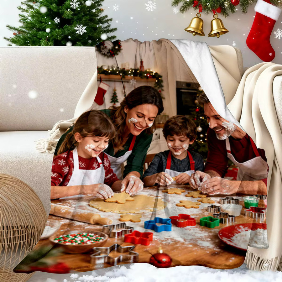 Personalisierte Weihnachtsdecke To Witness Love and Give to Your Loved One von SRH, Flanell, Mehrfarbig - Bild 6