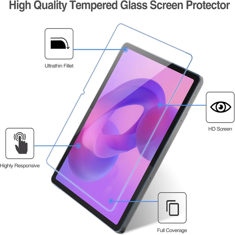 Lenovo Idea Tab 11 Zoll 2025 TB-336ZU TB-336FU Displayschutzfolie aus gehärtetem Glas, transparent, Anti-Fingerprint und HD Schutz - Bild 2