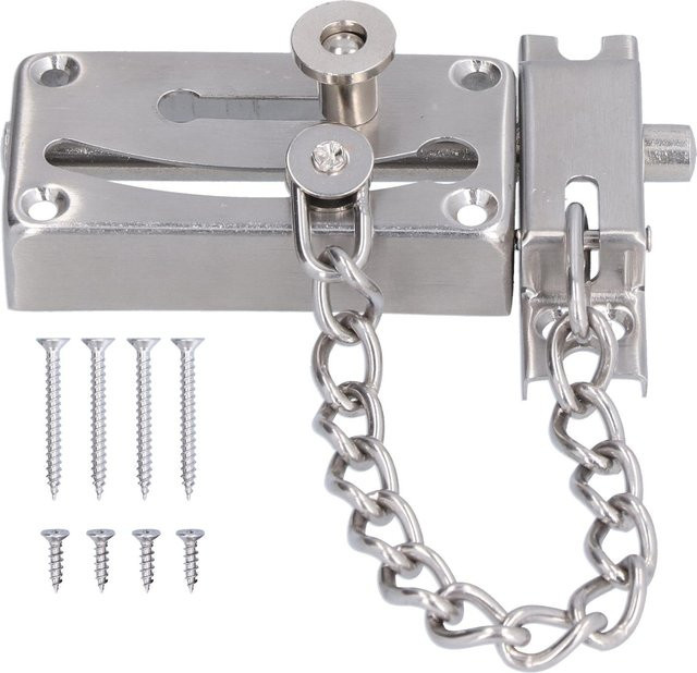 OutsideWorld Türriegel aus Edelstahl in Silber als Diebstahlschutz und Sicherheitsgatterverschluss für Zuhause, Hotel oder Wohnung - Bild 1