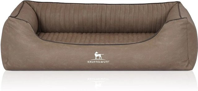 Knuffelwuff Hundebett Columbia Orthopädisch aus Kunstleder in Stone, B/T: 105 x 75 cm - Bild 1