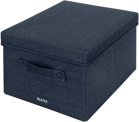 Leitz Stoff-Aufbewahrungsbox mit Deckel für A4, 2er-Pack, Blau und Grau, B/T/H: 28,5 x 38,0 x 20,3 cm - Bild 1
