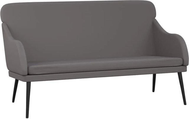 vidaXL Sitzbank aus Kunstleder in Grau mit Armlehnen, B/T/H: 110 x 76 x 80 cm - Bild 1