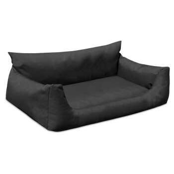 Tierlando NEMO Hundebett Hundesofa in Schwarz/Graphit mit abnehmbarem Bezug und erhöhten Rändern, B/T/H: 65 x 80 x 20 cm - Bild 2